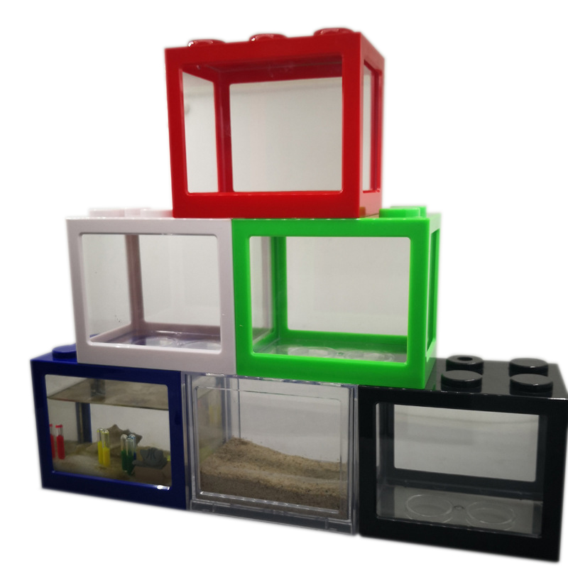 Aquarium Goldfish - 7 Color Mini Aquarium Betta Fishbowl