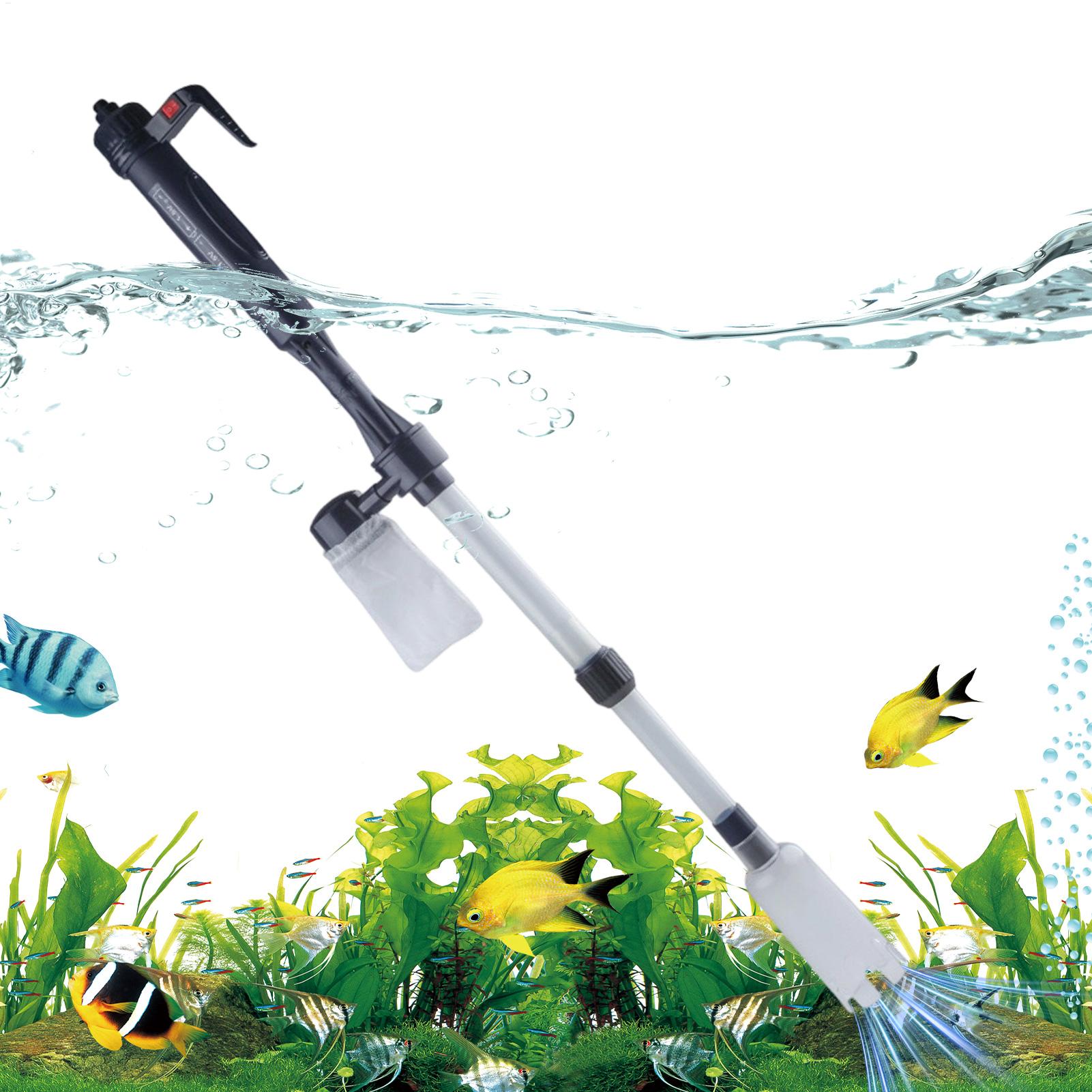 Gravel Vacuum Cleaner - Aquarium Vacuum Adjustable Telescopic USB Portable