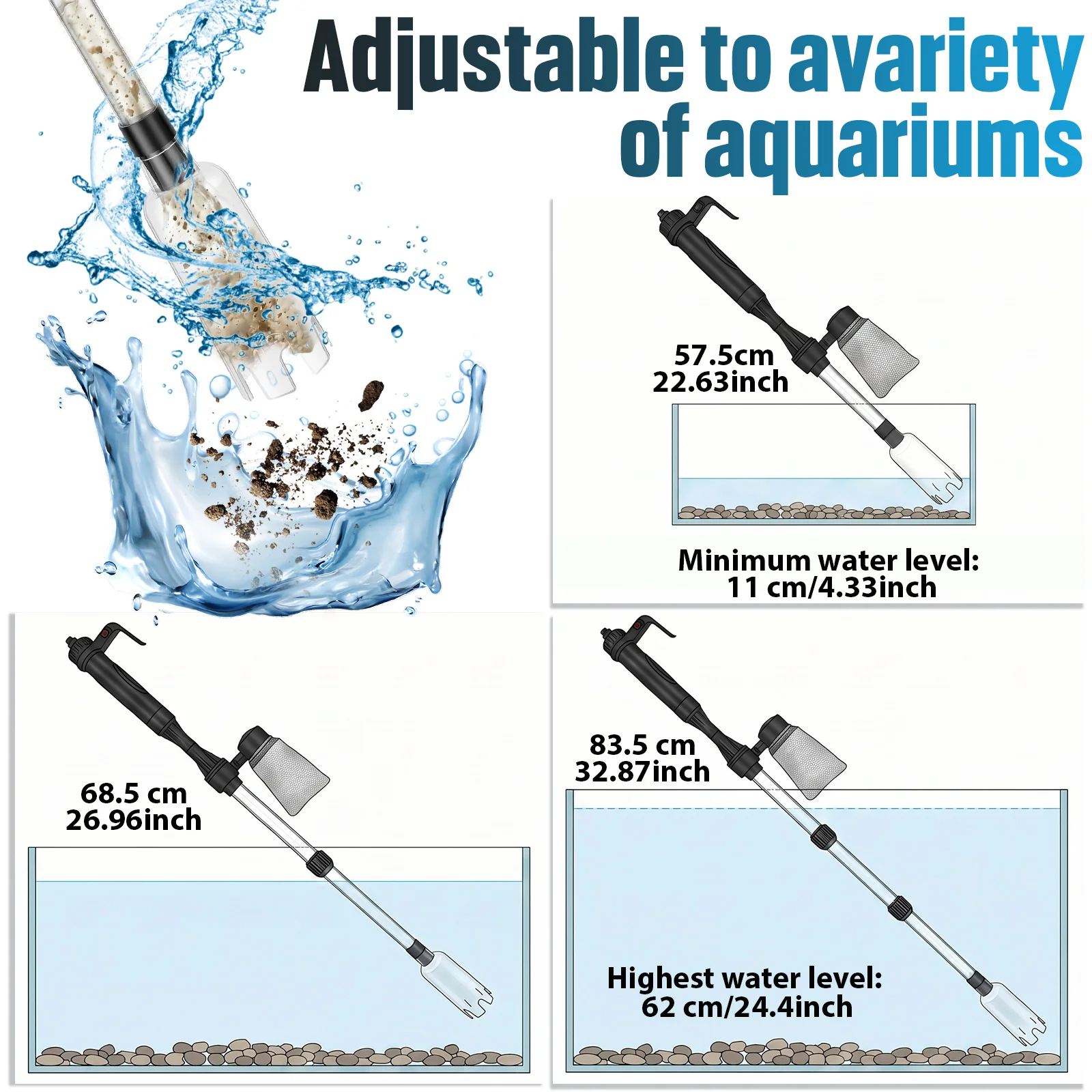 Aquarium Vacuum Gravel Cleaner - огляд і ціна Gravel Vacuum Cleaner