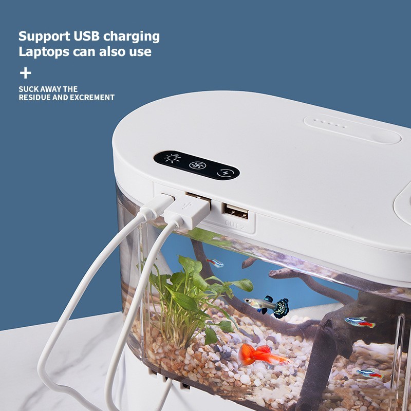 Mini Desktop Aquarium Fish Tan - огляд і ціна Aquarium Goldfish