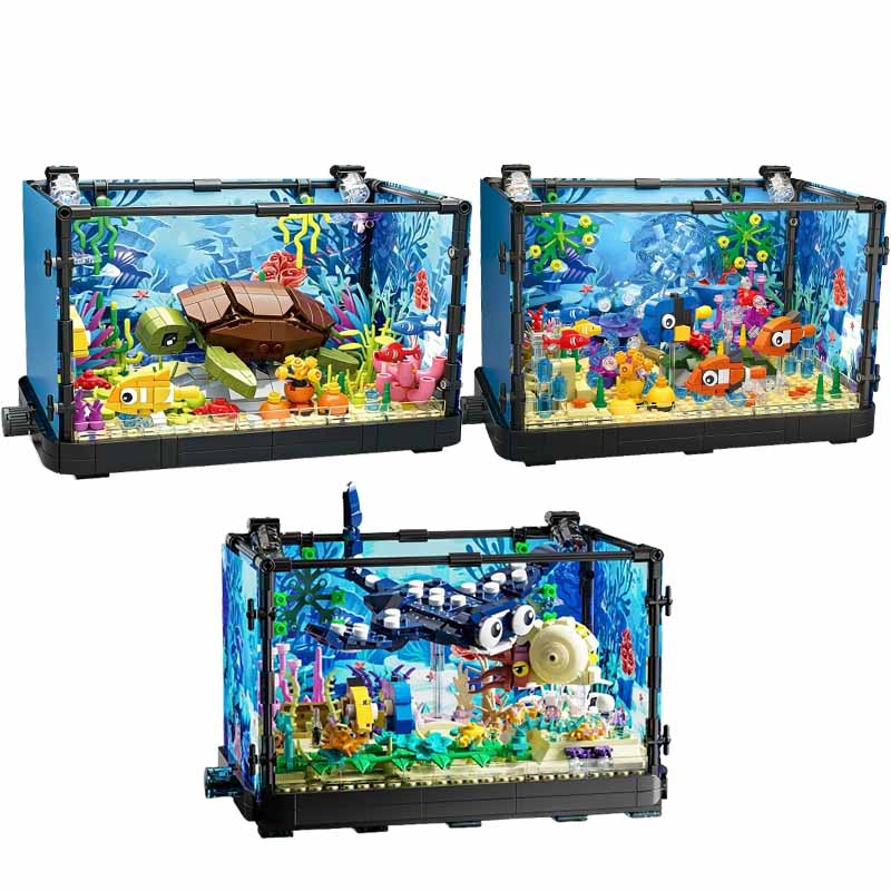 Fish Tank Building Block Set w - огляд і ціна Aquarium Fish Light