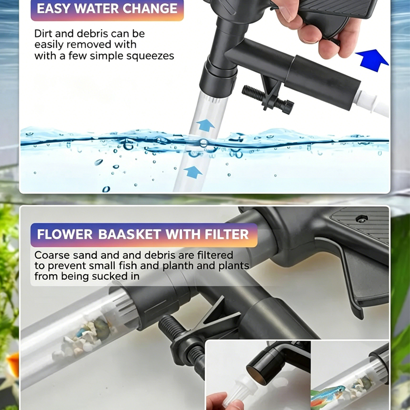 Aquarium Fish Tank Water Chang - огляд і ціна Gravel Vacuum Cleaner