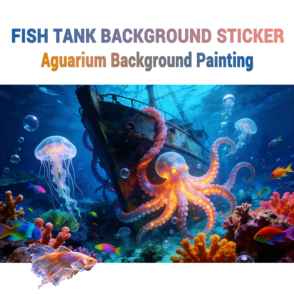 Aquarium Background Sticker, O - огляд і ціна Aquarium Fish Paradise