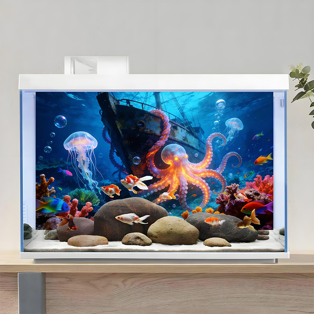 Aquarium Background Sticker, O - огляд і ціна Aquarium Fish Paradise